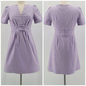 Nanette Lepore Purple V-Neck Short A-Line Dress Womens 8